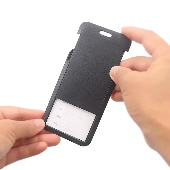 Porte-carte d'identité de bureau-porte-carte à couverture coulissante extensible et rétractable-carte d'accès