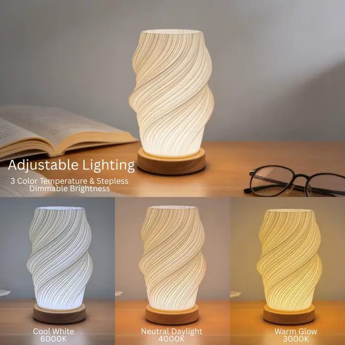 Lampe de bureau moderne et créative imprimée en 3D